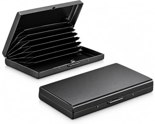 Generic Trendy 8-Slot RFID Stainless Steel Credit Card Holder (Black) - Image 2
