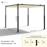 Zoom IMG-2 vounot pergola retrattile scorrevole 3x3m Zoom IMG-2 vounot pergola retrattile scorrevole 3x3m