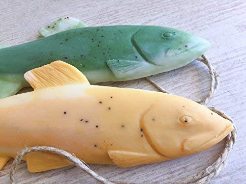 Pack of 4 Trout Soap on a Rope Soap, Gifts for Him, for Dad, Antibacterial Soap, Birthday Gifts for Men, Fishing Gifts, Soap for Kids, Easter Basket Stuffers, Funny Soap, Hand Soap