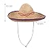 Relaxdays-Sombrero Mexicano, Gorro Fiesta, Accesorio Disfraz Mejicano, Cinta para la Barbilla, Paja,...
