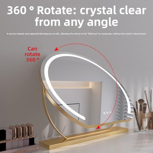 Espejo de maquillaje LED con luz integrada para un peinado y cosmética sin sombras en casa 7