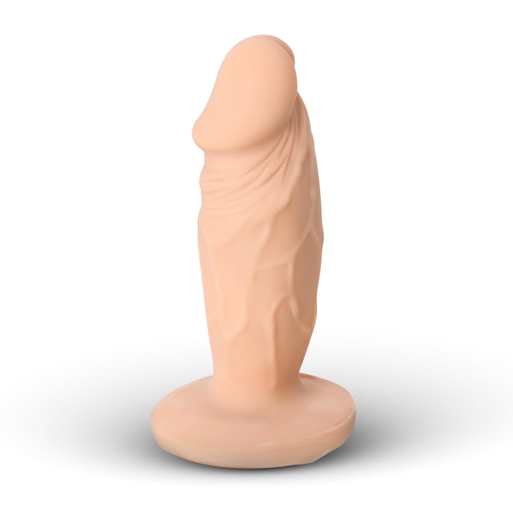 BeHorny Penis Shape Butt Plug, Realistic Shape with Veins and Head, Flesh