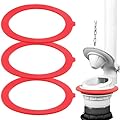 3 Pcs Flush Valve Seal for Kohle-r,Compatible Canister Flush Valve Seal Replacements for Toilets K-GP1059291 K-4436,Upgraded Silicone Material Toilet Repair Kit Inside Tank(COLOR:Red)