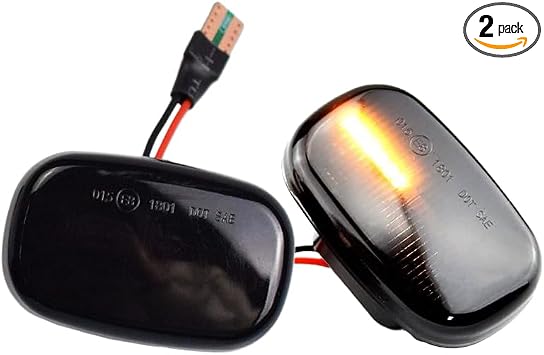 AJHLJ Turn Signal Lamp Led Front Fender Side Marker Light Compatible with To-yo-ta Corolla Celica Caldina Camry Hilux Probox Fielder Avensis RAV4 Prius Runx Lexus GS RX fender light Black