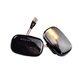 AJHLJ® Turn Signal Lamp Led Front Fender Side Marker Light Compatible with To-yo-ta Corolla Celica Caldina Camry Hilux Probox Fielder Avensis RAV4 Prius Runx Lexus GS RX fender light (Black)