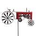 Produktbild CIM Metall Gartenstecker mit Windrad - Traktor Rot - wetterfest - mit Antik-Effekt - Windräder: Ø18cm, Motiv: 51x32cm, Gesamthöhe: 160cm  attraktive Gartendekoration