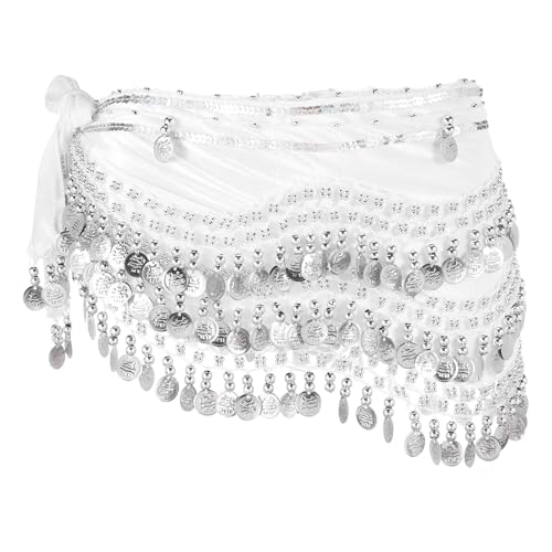 MECCANIXITY Belly Dance Hip Scarf 59x11, Women's Belly