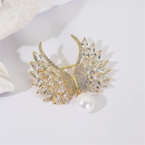 Broche ailes d'ange style Xiaoxiangfeng pour costume et manteau