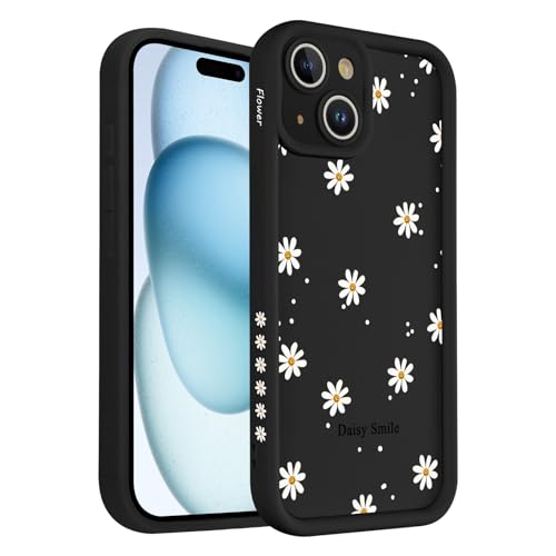Ya en manzanajugosa.com: Knrlqim Funda para Apple iPhone 15 6,1", Carcasa con Aesthetic Flore Margarita Dibujos Diseño Motive, Silicona TPU Case Antigolpes Bumper Protección Cover para Mujer Niñas, Negro