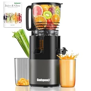 Juicer Machines, 5.8″ Large Feed Chute Slow Masticating Cold Press Juicer for Whole Fruits & Vegetables, Easy to Clean & High Juice Yield