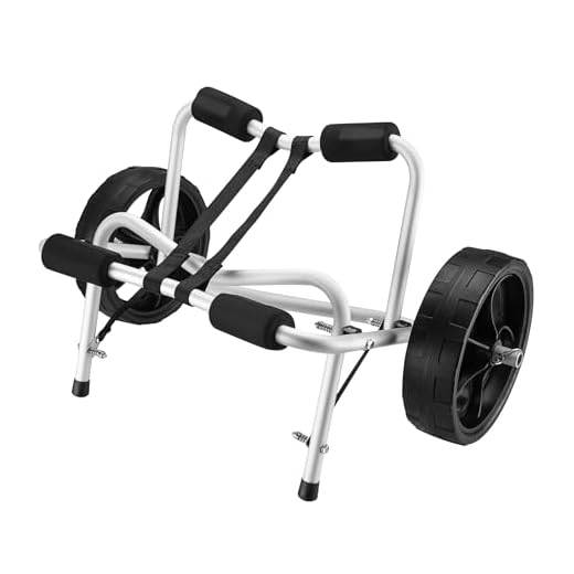 Alu Transportwagen faltbar bis 68kg mit PU-Rad inkl. Nylonband zur Fixierung für Kajaks