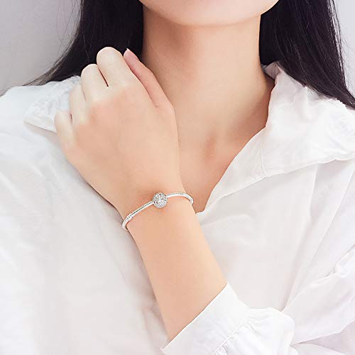 925 Sterling Silver Number Charms 0-1-2-3-4-5-6-7-8-9 for Pandora Bracelet Jewelry Lucky Number Cubic Zircon Commemorative Bead for Women Birthday Christmas Thanksgiving Day Gift Jewelry4