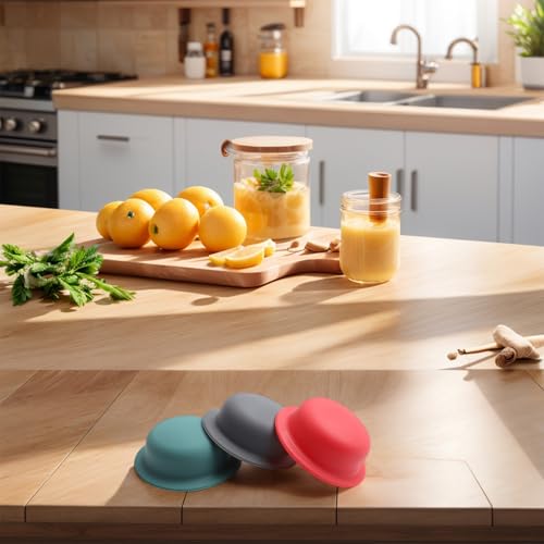 Jonikuper Confezione da 3 pomelli in silicone per coperchi di pentole, resistenti al calore, antiscivolo e antiscottatura, compatibili con la maggior parte delle pentole e dei coperchi, grigio