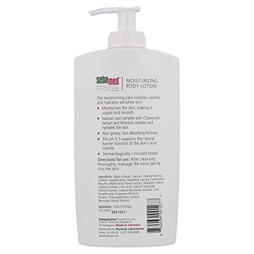 image for seba med Moisturizing Lotion with Pump pH 5.5 for Sensitive Skin Derma