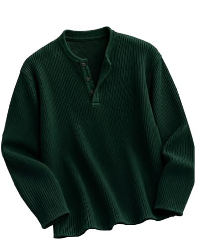Image of AUSK Men's Premium Frill Texture Henley T Shirts || Full Sleeve Cotton Blend Casual T Shirt || Regular Fit T Shirts for Men || Ideal, Travel & Office Wear