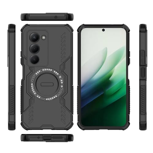 Image of Back Cover Case for Redmi 15 5G | 360 Protection Mobile Phone Case Mag-Safe | Camera Protection | Back Cover for Redmi15 5G / Redmi 15 5+G - Black TPU+PC
