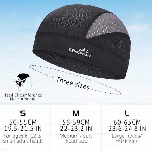 Image of GXCROR Cooling Skull Cap for Men Women Sweat-Wicking Breathable Mesh Liner for Helmets, Summer Cycling Motorcycle