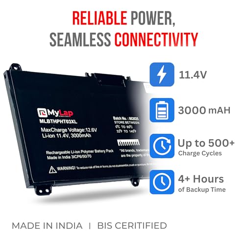 Image of MYLAP HT03XL | 14 Month Replacement Warranty | HT03XL L11119-855 Battery for HP Pavilion 14-CE 14-CF 14-DF 15-CS 15-DA 15-DB 15-DW TPN-I130 /I131 /I132 L11421-422 920046-121 l11119-855 Battery