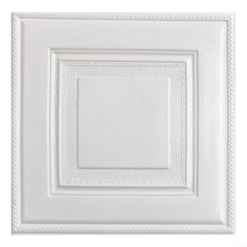 EXTRWORY 10 pegatinas 3D autoadhesivas de pared de piedra y ladrillo para pared, placas de espuma suave blancas/rosa/amarilla, pegatinas de pared autoadhesivas 3D (blanco)