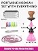 Portable Hookah set with everything - Pink Hookah Set 2 Hose Hookahs – Pink Mini Hookah 2 Hose Hooka Set with 50x Foil Sheets, Silicone Bowl 10x Disposable Tips and Sisha Tongs