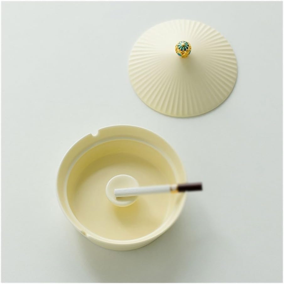 Home Ashtrays, Hat Shape Ceramic Ashtray Tabletop With Lids for Decorative, Indoor and outdoor Ash Tray for Home Office Decoration