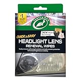 Turtle Wax Car Headlight Restoration Wipes, Removes Oxidation & Yellowing, Restores Clarity, Ceramic Acrylic UV Protection, Easy No-Tool Headlight Cleaner