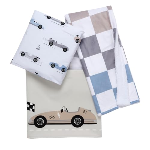 Image of Lambs & Ivy Little Racer 3-Piece Cars /Transportation Baby Crib Bedding Set