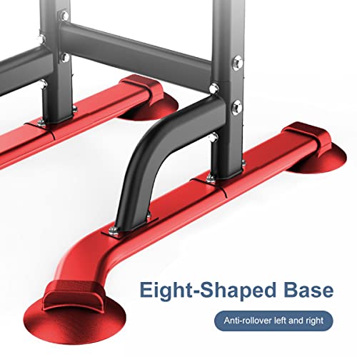 Image of Power Tower Pull Up & Dip Station Multi-Function Home Strength Training Fitness Workout Station Height Adjustable