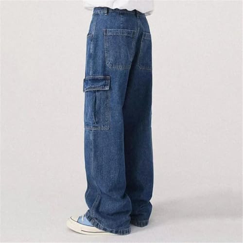 Men Baggy Oversize Cargo Jeans Male Wide Streetwear Hip Hop Pants Loose Denim Pants3