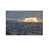 絵画 北海道 函館の初日の出 アートパネル ポスター 美しい日本の風景写真 夢のような光景 魅力的な都市景観 インテリア 絵画 モダン 風景画 装飾画 玄関 壁掛け キャンバス 飾り絵 シリーズ アートボード 部屋飾り 壁の絵 壁飾り ソファの背景絵画 額無し 30x45cm