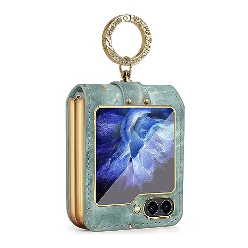 Coque bleu et or Galaxy Z Flip 5, l'accessoire mode des filles actives