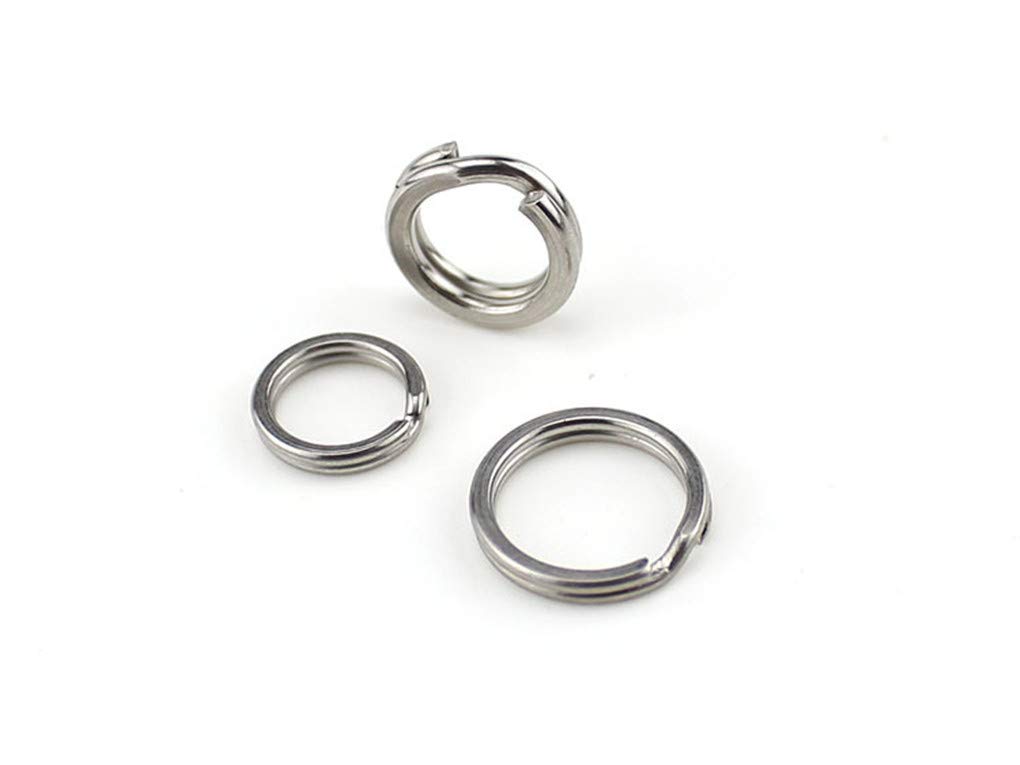 Toasis Fishing Split Ring Lure Connector Assorted Sizes Test 26Lb to 202Lb (#4_39Lb_100pcs)