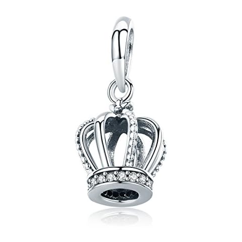Crown Charms Pendant Sterling Silver Beads fit Pandora Charms Bracelet Necklace Jewelry Gifts for Women Girl Cover