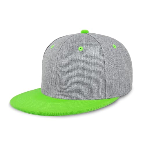 Image of CHOK.LIDS Classic Snapback Flat Bill Hat Blank Adjustable Baseball Cap | Structured high crown, flat visor, blank front for customization, adjustable snap closure, trendy everyday style