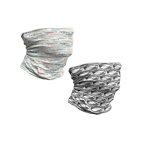 Bufanda ABAKUHAUS Sea Creatures Estilo Ornamental asiática Pescados de Koi Cover