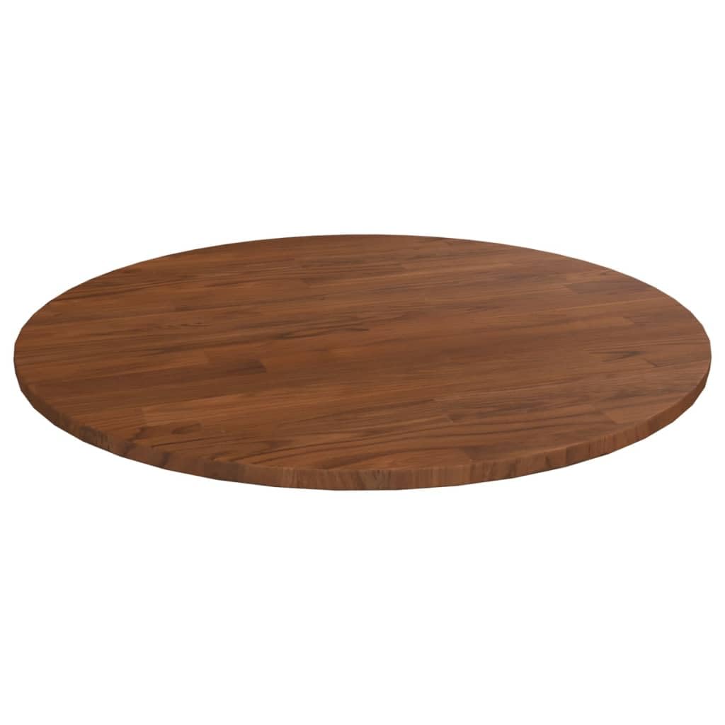 Refined Tablero de Mesa Redonda Madera de Roble marrón Oscuro Ø60x1,5cm