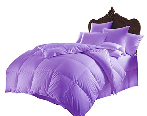 Dhruvi Bedding Soft King Comforter Set 1200 Series 7 Piece 500 Lilac King Size Comforter (Comforter + Flat Sheet + Fitted 19
