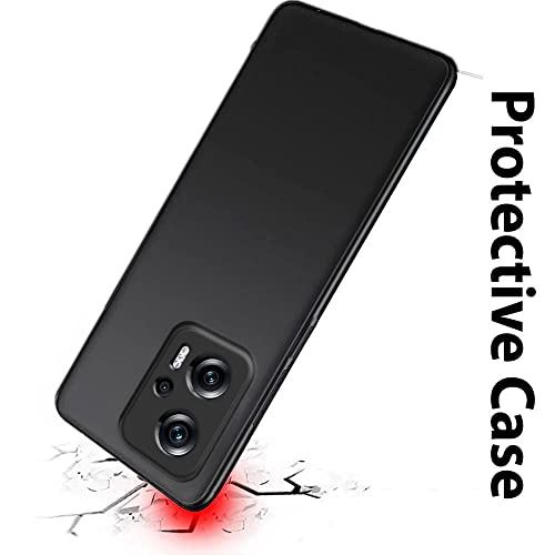 Image of TheGiftKart Sleek Back Cover Case for Redmi K50i 5G | Slim Fit Protective Design | Ultra Matte Finish | Camera Protection Bump | Soft Silicon Back Cover Case (Silicone, Black)