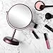 OVENTE 7'' Tabletop Makeup Mirror with 1X/5X Magnification, 360° Swivel Design and Double-Sided Free-Standing Vanity Mirror Perfect for Dresser, Bedroom and Office Desk, Antique Bronze MNLDT70ABZ1X5X