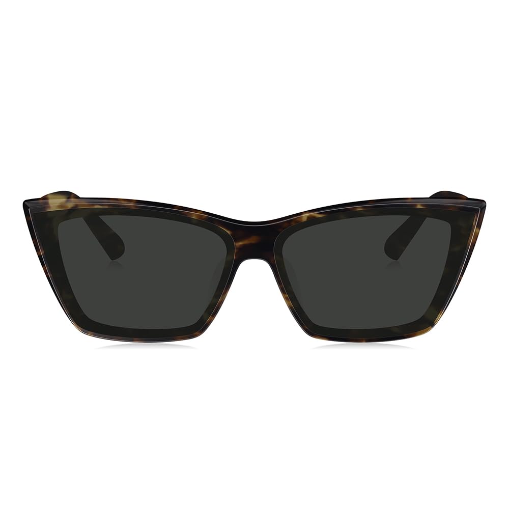 BOLON Women Lady Elegant Trendy Cat Eye Polarized Sunglasses BL3127 63mm, Exclusive Eyewear Brand of EssilorLuxottica