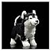 Jouet câlin Doux Dog Alaska Malamute Peluche Peluche Simulation Noire Simulation Mignon Cadeau Soft et réaliste Poupée de poupée d'animaux BIMENGLONG (Color : Schwarz, Height : Length 28 cm)