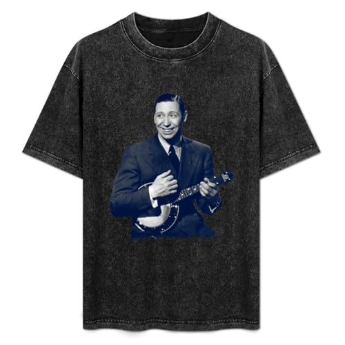 Quanu George Formby Mens Black T-Shirt XXL