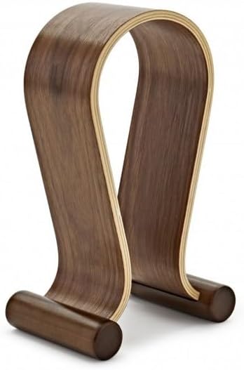 AVCOM Deluxe Headphone Stand, Walnut Wood, Universal Headphone Stand