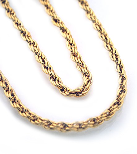 Vaticano Imports Goldtone Rope Style Chain Necklce4