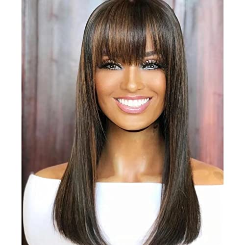 Highlight Wig Human Hair Ombre Blonde 1B 30 Colored HD Transparent 13X4 Glueless Lace Front Wigs for Women with Air Bangs Bleached Knots Brazilian Hair Soft Straight HD Lace Frontal Wigs 150 Density
