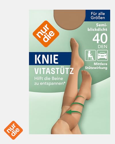 Nur Die Damen Knie Vitastütz Strumpfwaren, Amber, Einheitsgröße EU