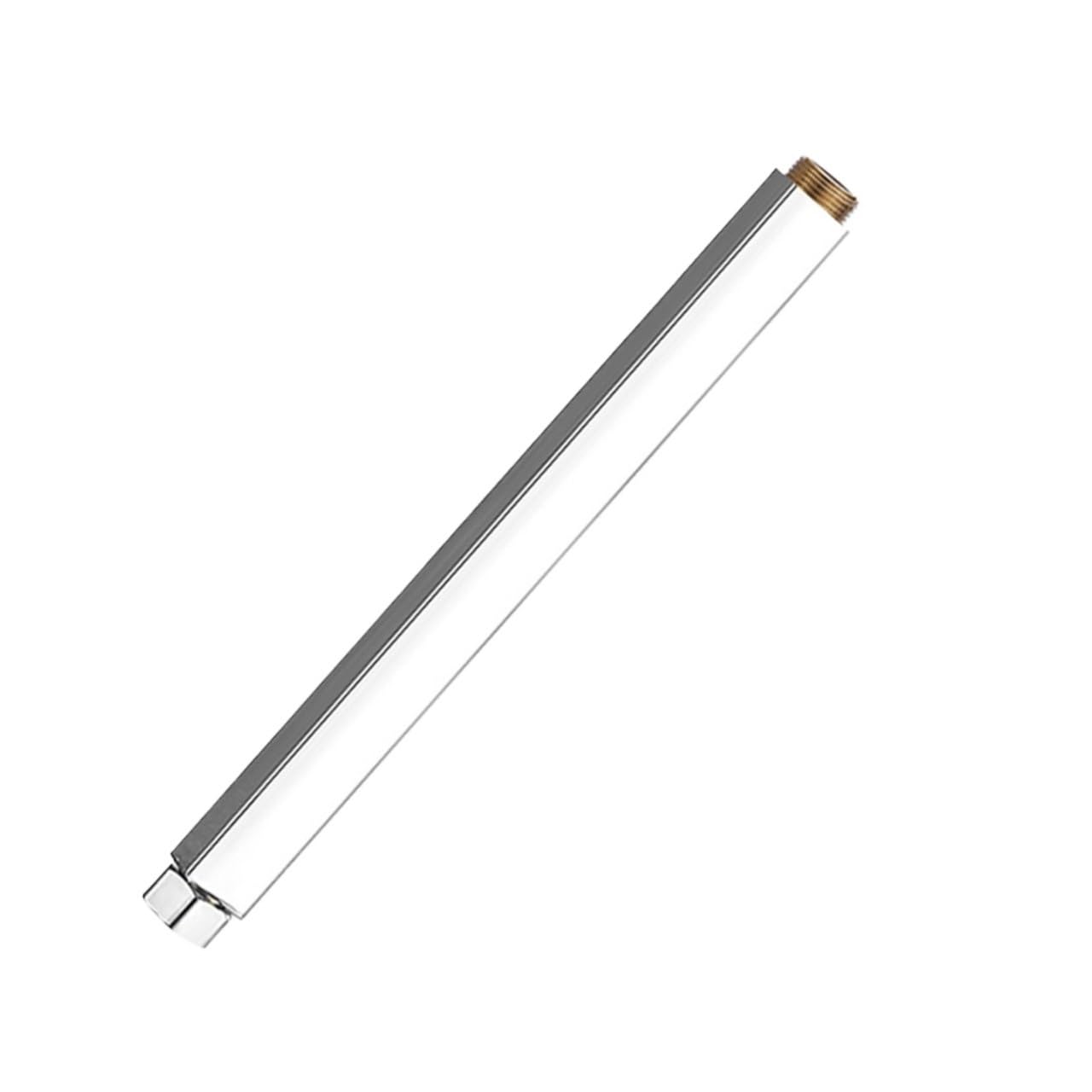 ZYCHSJXA Stainless Square Extension Tube-Universal Interface Extend Tubes for Shower Faucet 30cm Extra Tube 25mm(Chrome)
