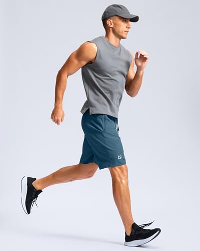 Image of G Gradual Men's Athletic Running Shorts with Zipper Pockets Quick Dry 7 inch / 5 inch / 9 inch Workout Gym Shorts for Basketball Hiking