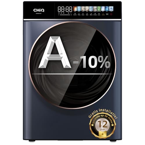 CHiQ CW106581AX - Wasmachine inclusief installatie -10 KG,Space Pro,Energielabel A-10%,13.5 Inch Led-touchscreen,12 programma's,AI Smart,Stoomwassen & Quick Wash,12 jaar garantie op motor