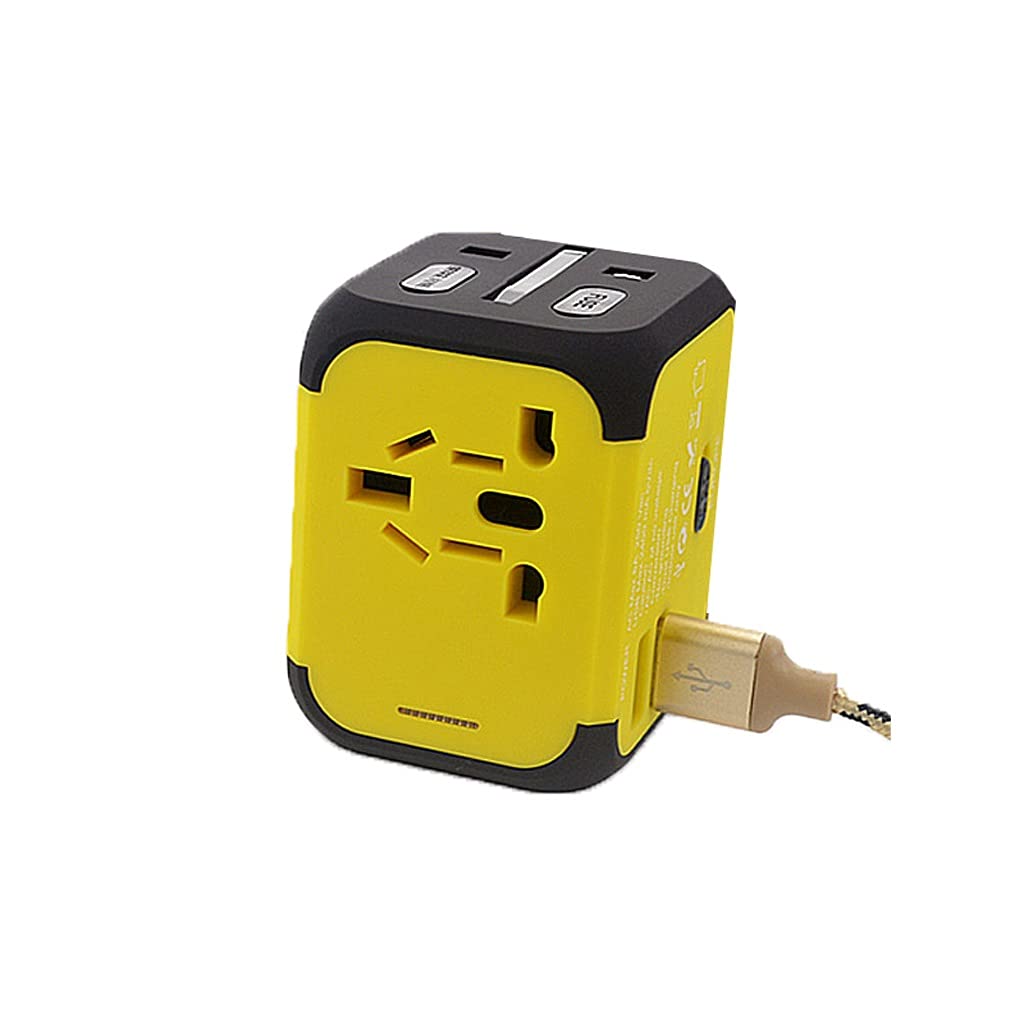 Uniwersalny międzynarodowy adapter podróży, zasilacz światowy, ładunek Usb. Porty Podróżuj Adapter Converter (Color : C, Rozmiar : 4USB5.5 * 6.5cm)